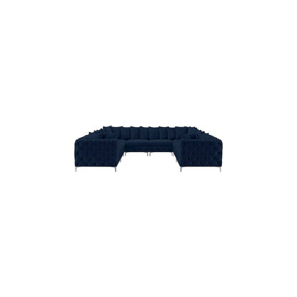 Tremblay Navy Velvet Modular Sectional