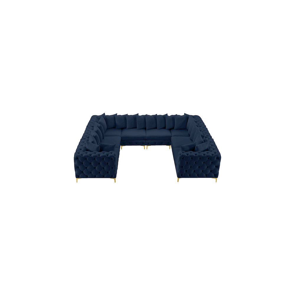 Tremblay Navy Velvet Modular Sectional