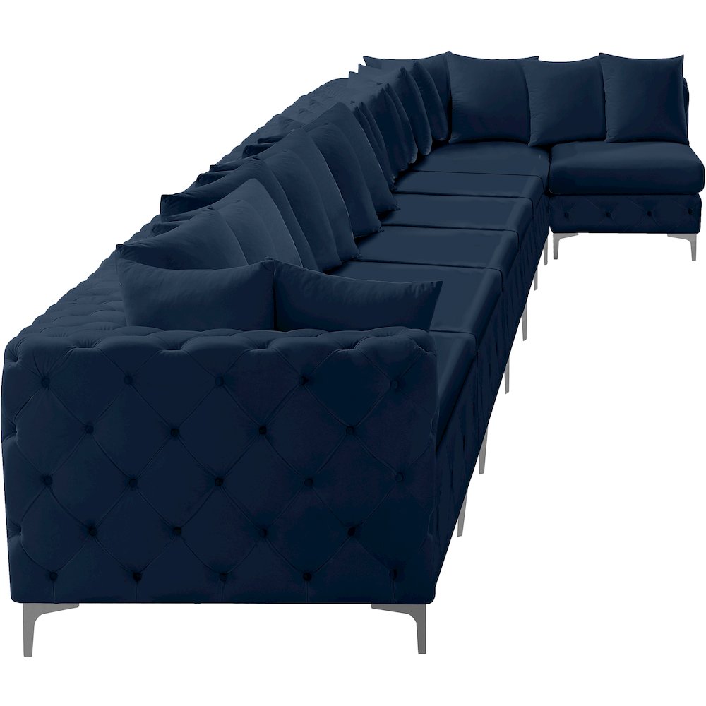 Tremblay Navy Velvet Modular Sectional