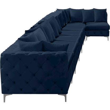 Tremblay Navy Velvet Modular Sectional