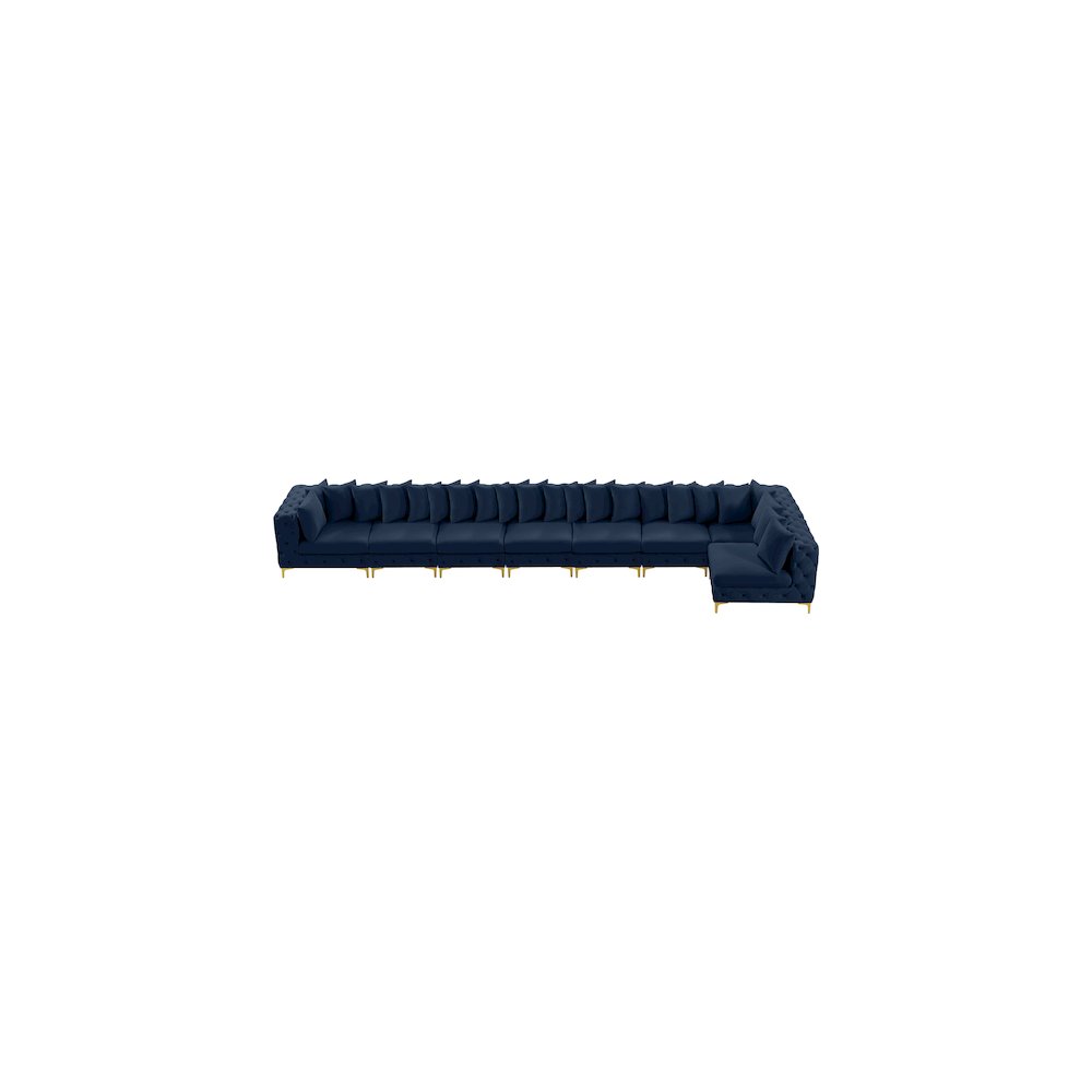Tremblay Navy Velvet Modular Sectional