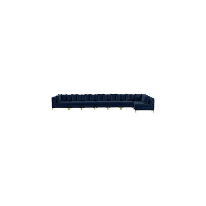 Tremblay Navy Velvet Modular Sectional
