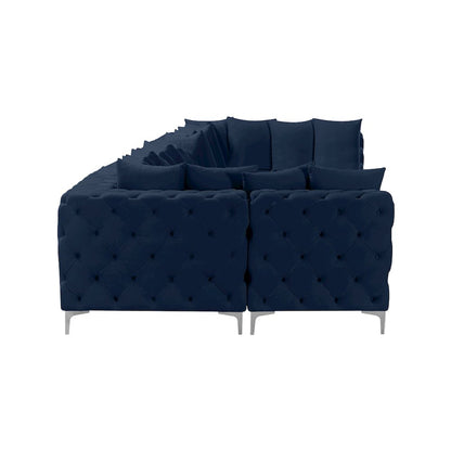 Tremblay Navy Velvet Modular Sectional