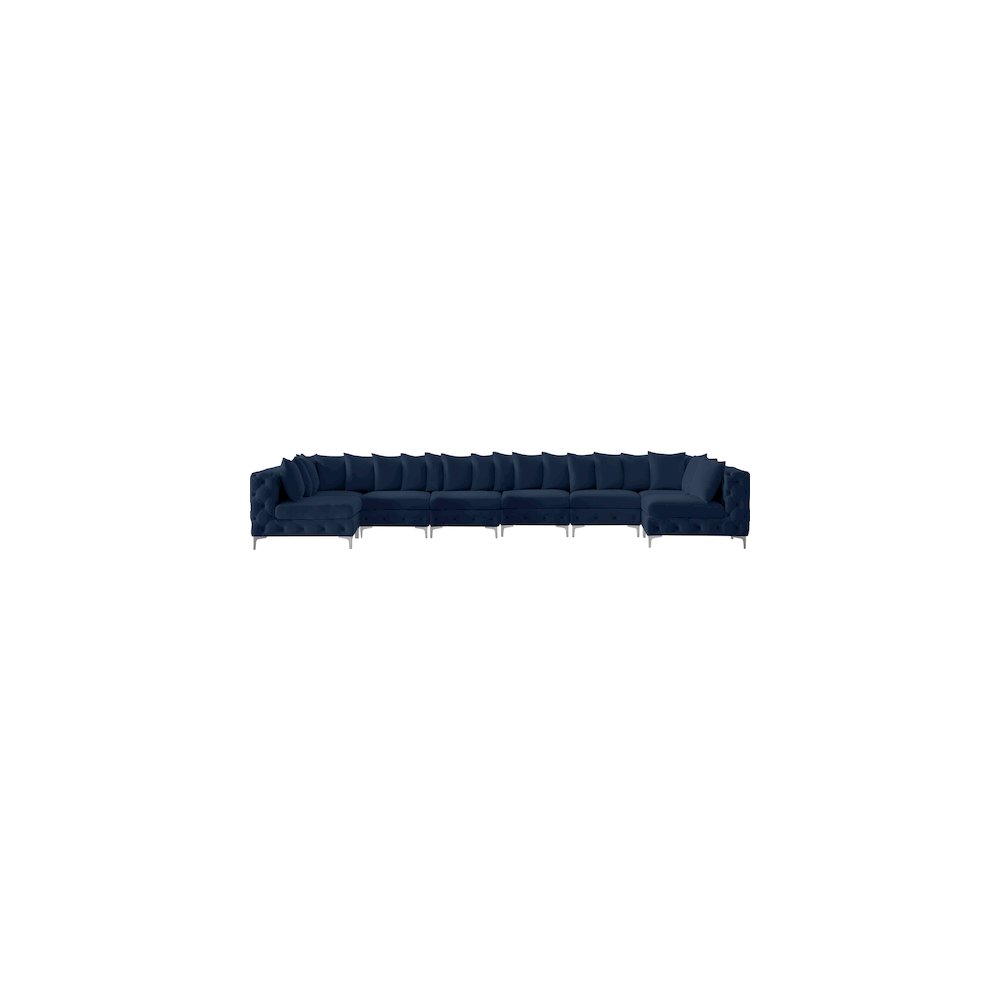 Tremblay Navy Velvet Modular Sectional