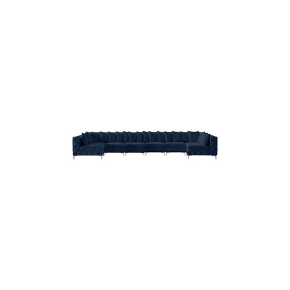 Tremblay Navy Velvet Modular Sectional