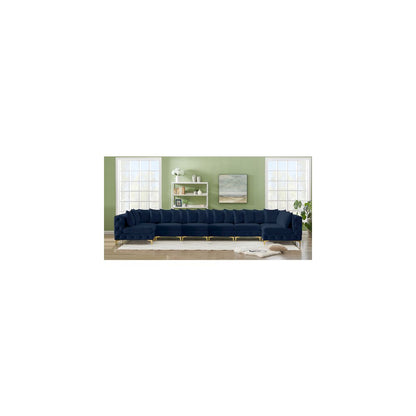 Tremblay Navy Velvet Modular Sectional