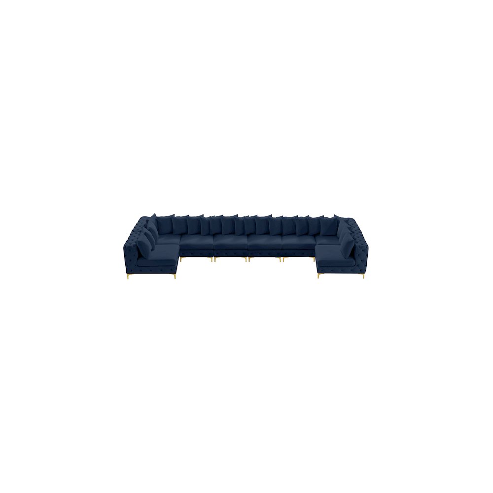 Tremblay Navy Velvet Modular Sectional