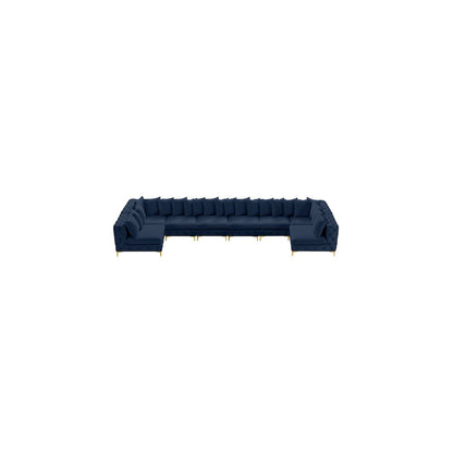 Tremblay Navy Velvet Modular Sectional