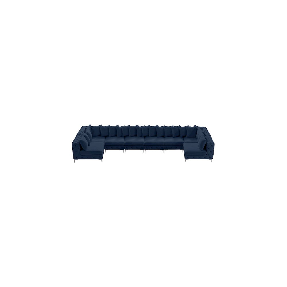 Tremblay Navy Velvet Modular Sectional