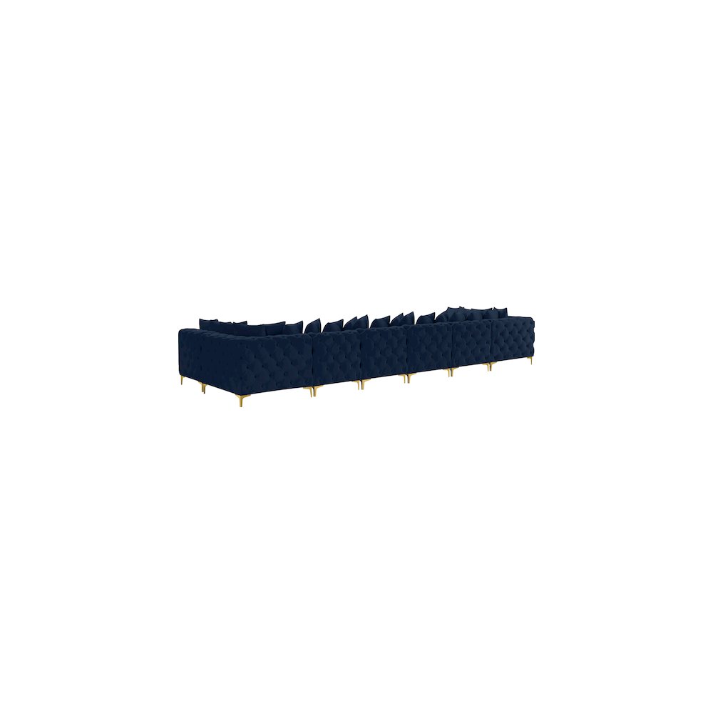 Tremblay Navy Velvet Modular Sectional