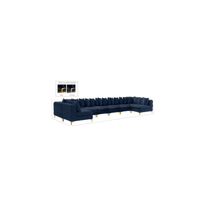 Tremblay Navy Velvet Modular Sectional