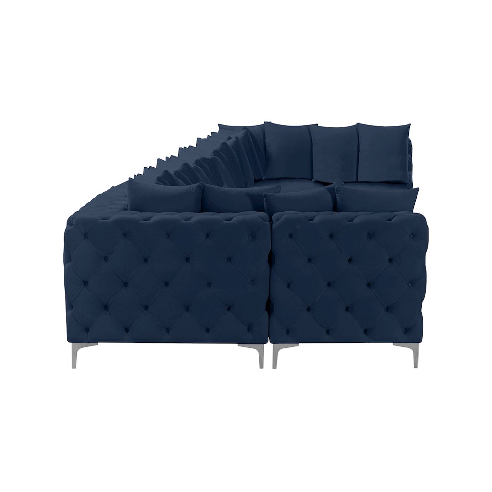 Tremblay Navy Velvet Modular Sectional