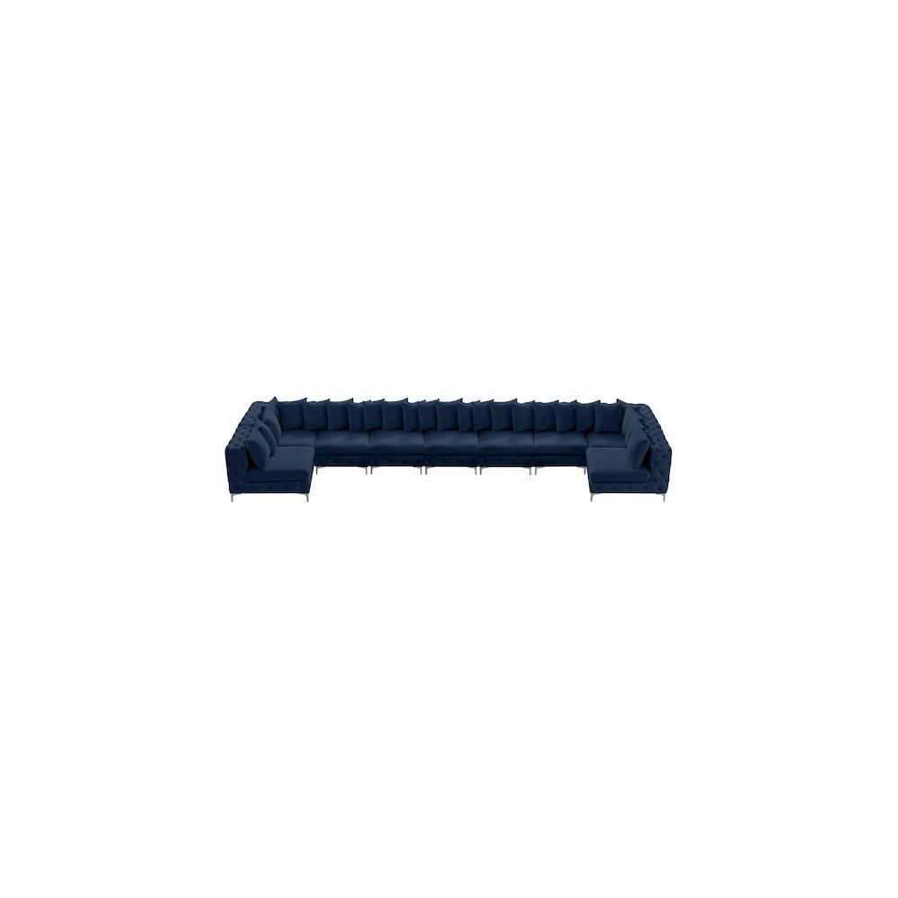 Tremblay Navy Velvet Modular Sectional