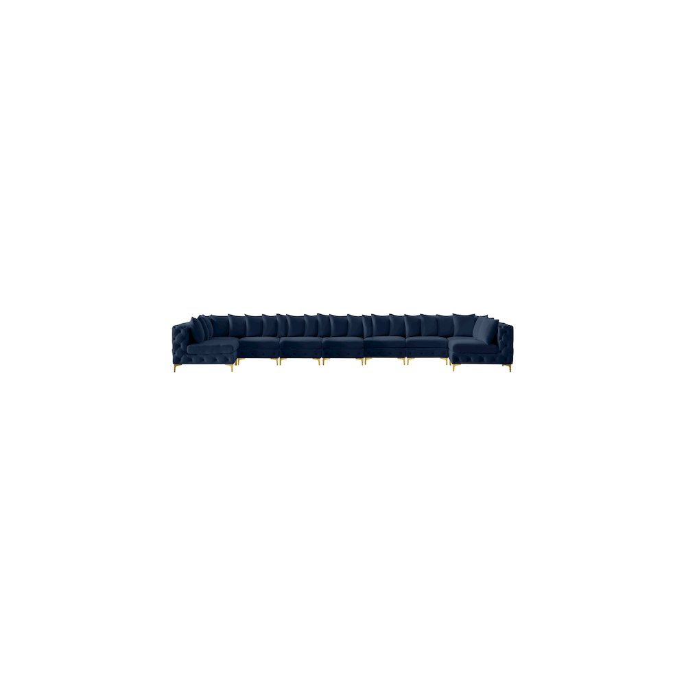 Tremblay Navy Velvet Modular Sectional