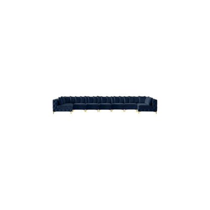 Tremblay Navy Velvet Modular Sectional