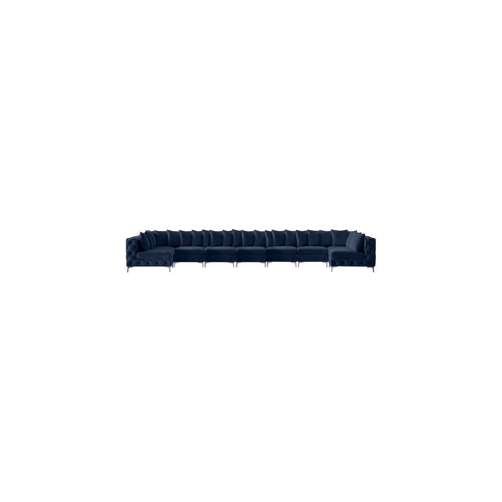 Tremblay Navy Velvet Modular Sectional