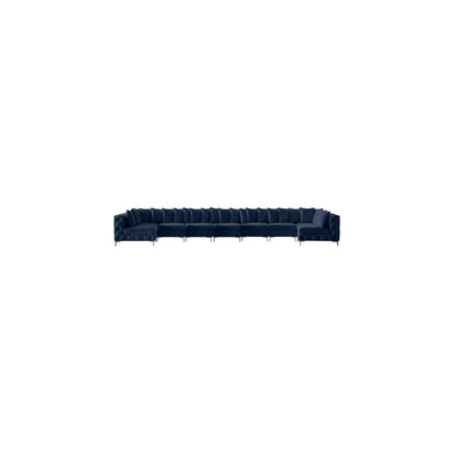 Tremblay Navy Velvet Modular Sectional