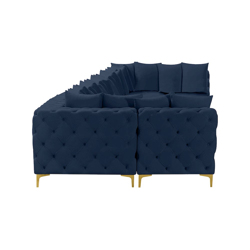 Tremblay Navy Velvet Modular Sectional