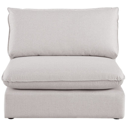 Mackenzie Beige Durable Linen Textured Armless Chair