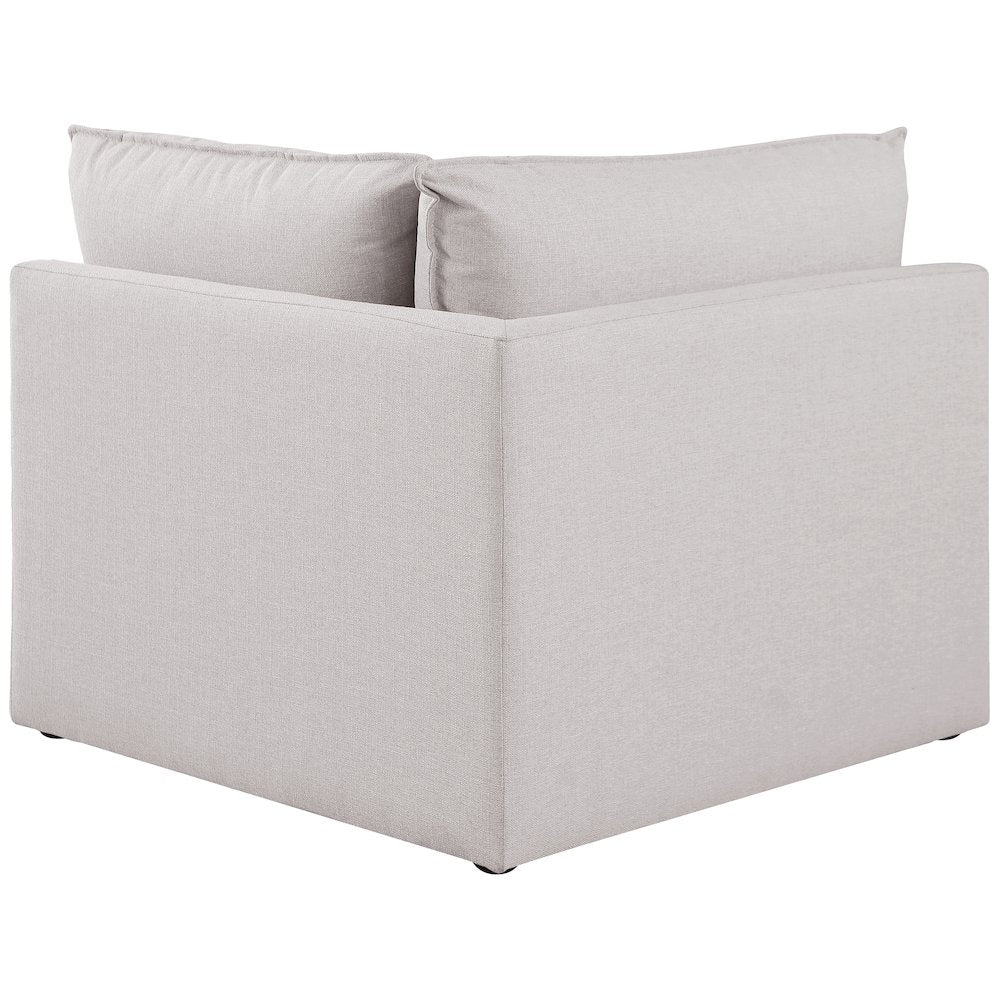 Mackenzie Beige Durable Linen Textured Corner Chair