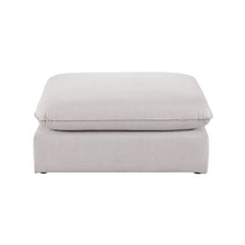 Mackenzie Beige Durable Linen Textured Ottoman