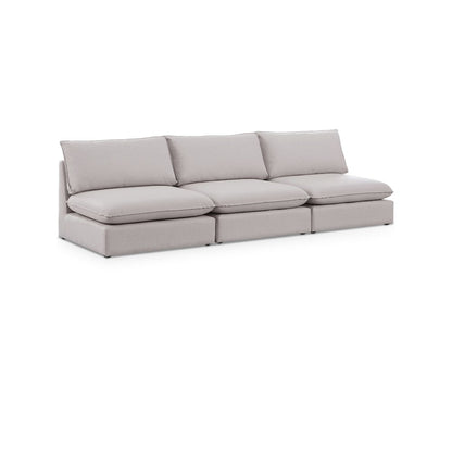 Mackenzie Beige Durable Linen Textured Modular Sofa