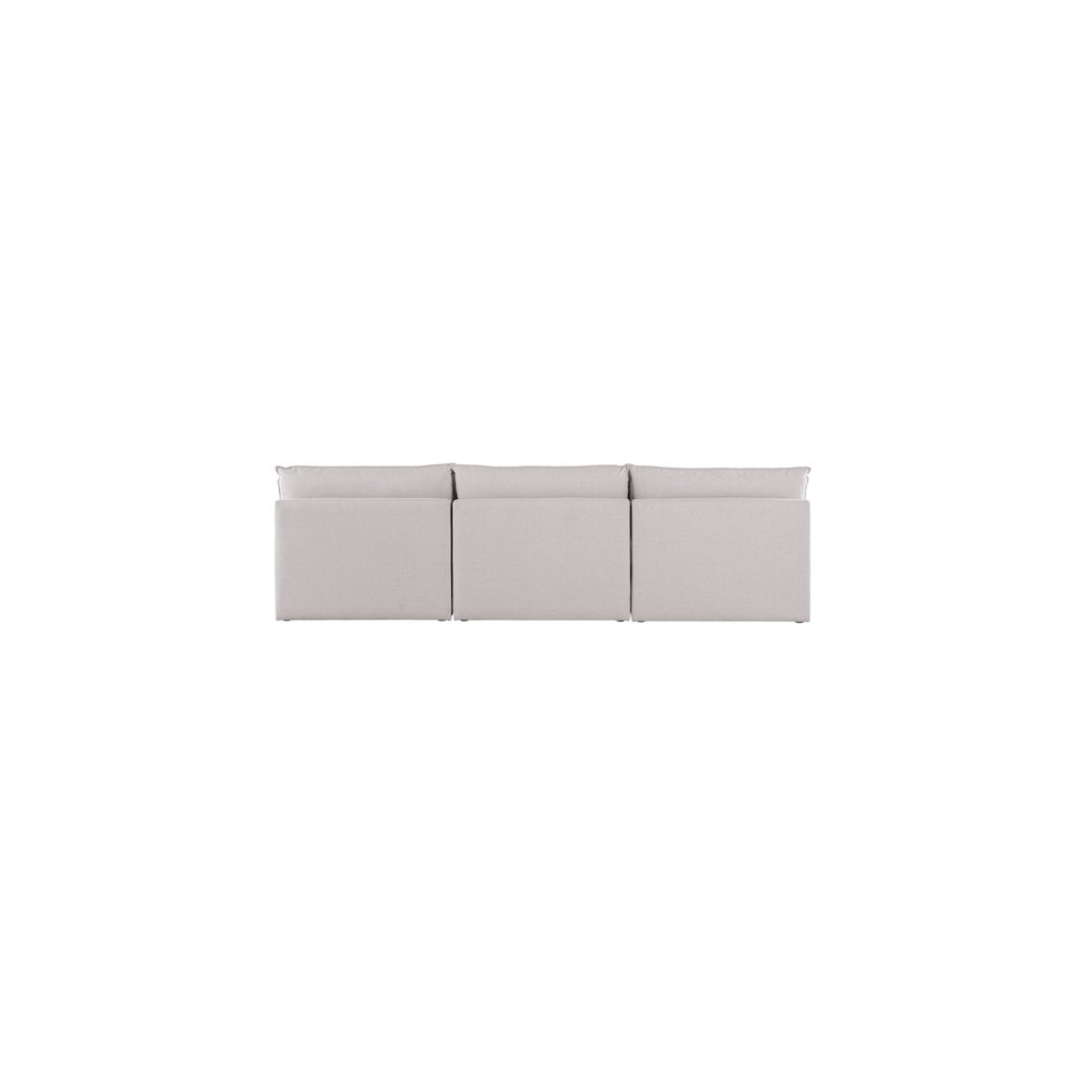 Mackenzie Beige Durable Linen Textured Modular Sofa