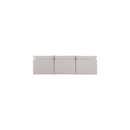 Mackenzie Beige Durable Linen Textured Modular Sofa