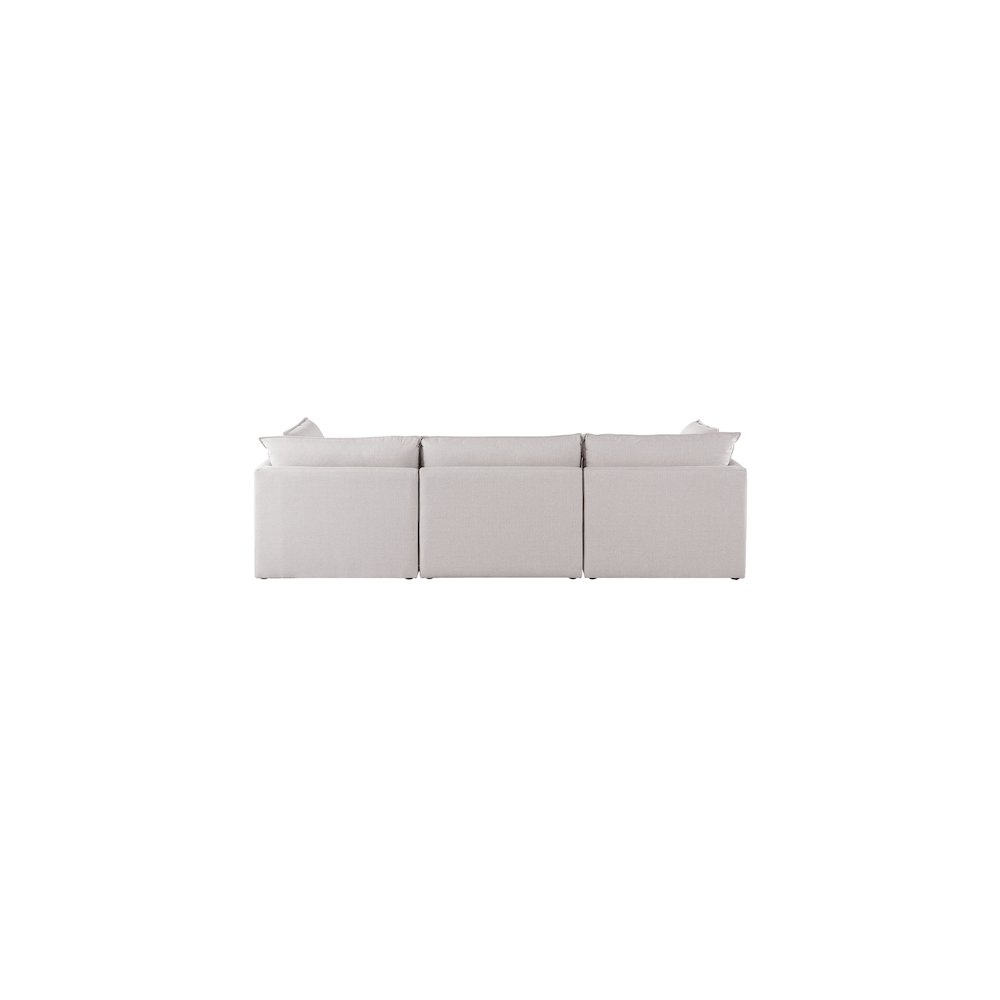 Mackenzie Beige Durable Linen Textured Modular Sofa