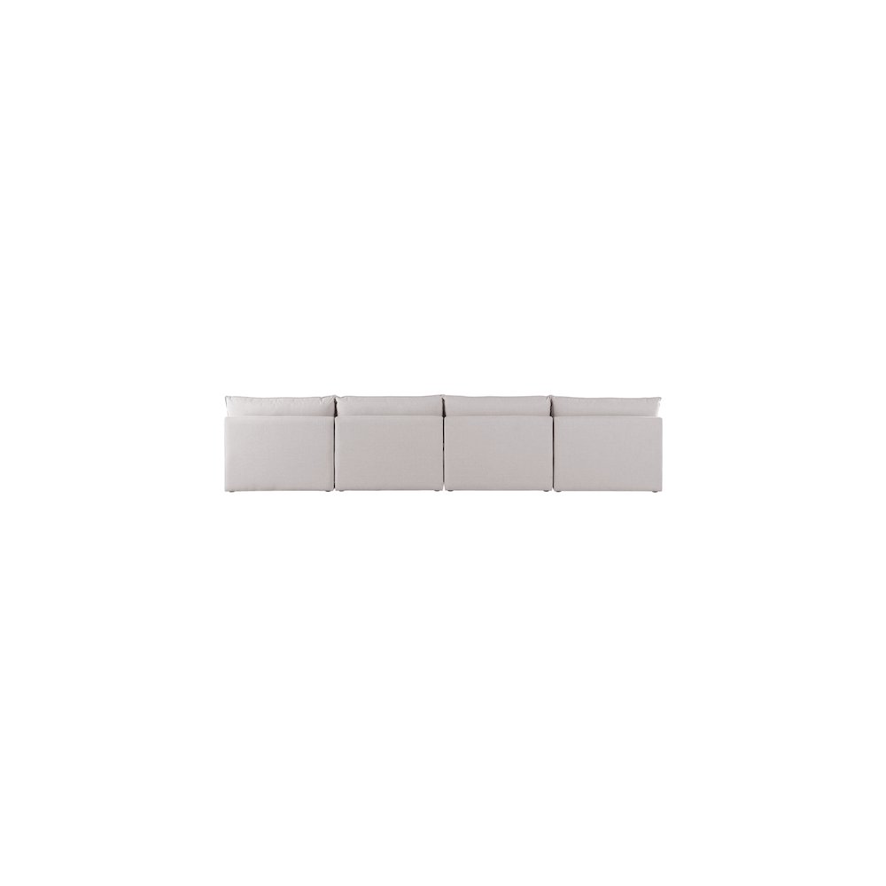 Mackenzie Beige Durable Linen Textured Modular Sofa