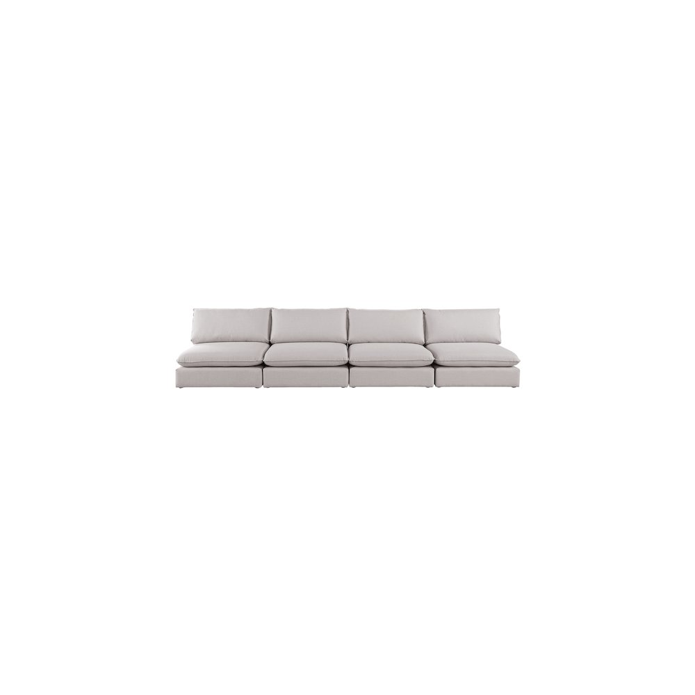 Mackenzie Beige Durable Linen Textured Modular Sofa