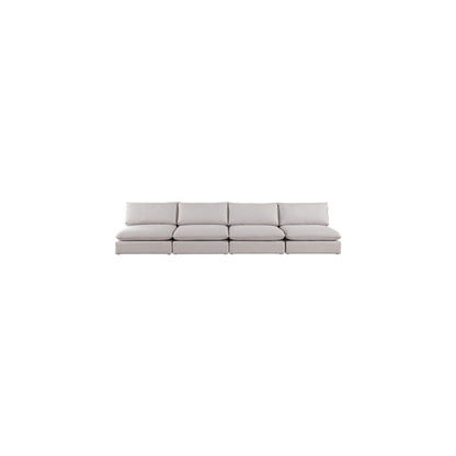 Mackenzie Beige Durable Linen Textured Modular Sofa
