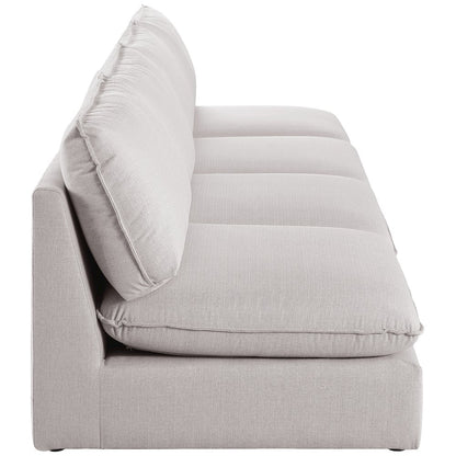 Mackenzie Beige Durable Linen Textured Modular Sofa
