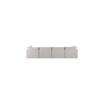 Mackenzie Beige Durable Linen Textured Modular Sofa