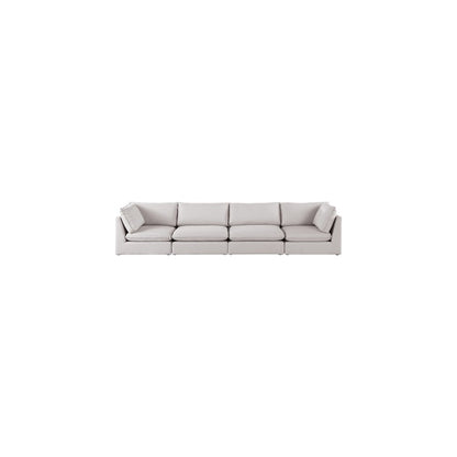 Mackenzie Beige Durable Linen Textured Modular Sofa
