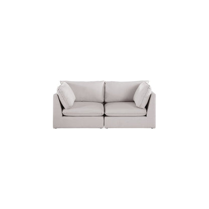 Mackenzie Beige Durable Linen Textured Modular Sofa