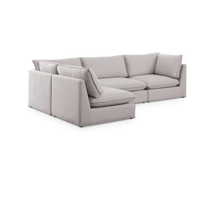 Mackenzie Beige Durable Linen Textured Modular Sectional