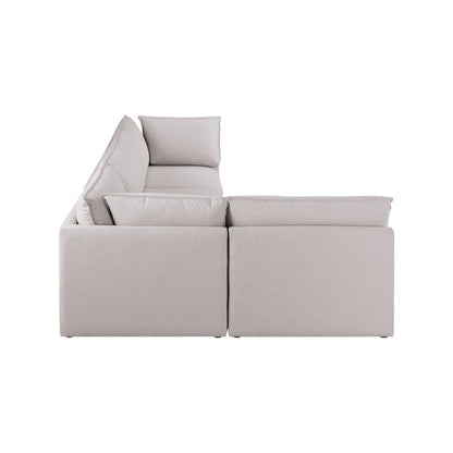 Mackenzie Beige Durable Linen Textured Modular Sectional