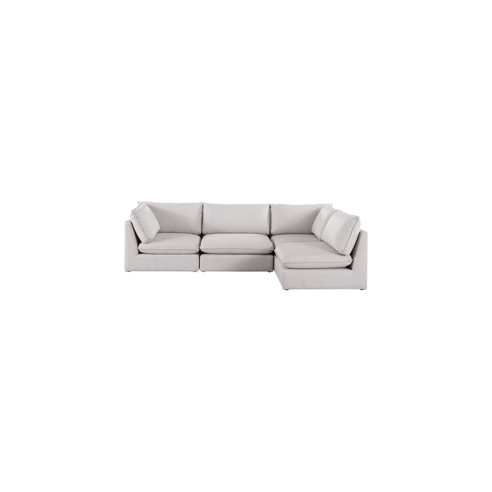Mackenzie Beige Durable Linen Textured Modular Sectional