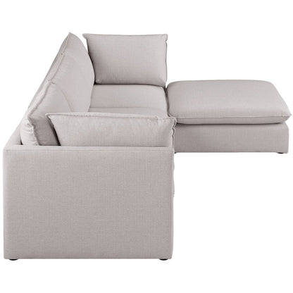 Mackenzie Beige Durable Linen Textured Modular Sectional