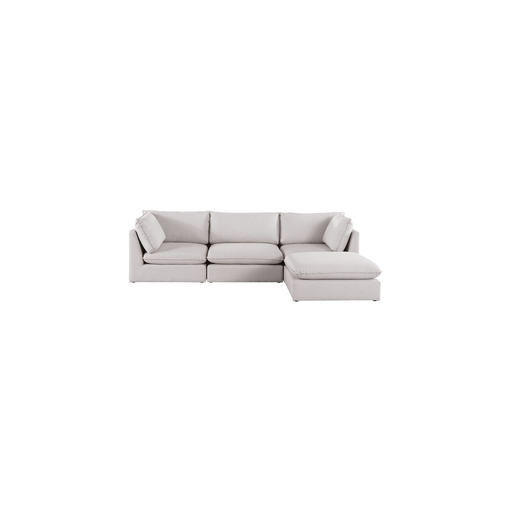Mackenzie Beige Durable Linen Textured Modular Sectional