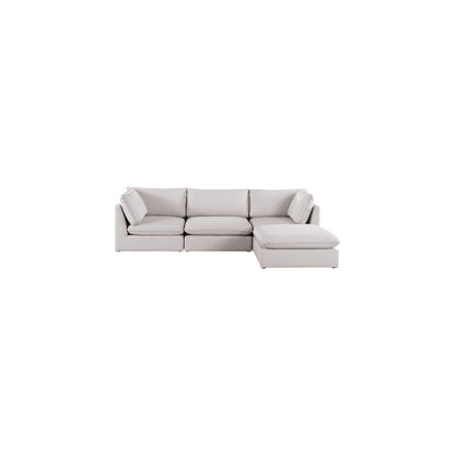 Mackenzie Beige Durable Linen Textured Modular Sectional