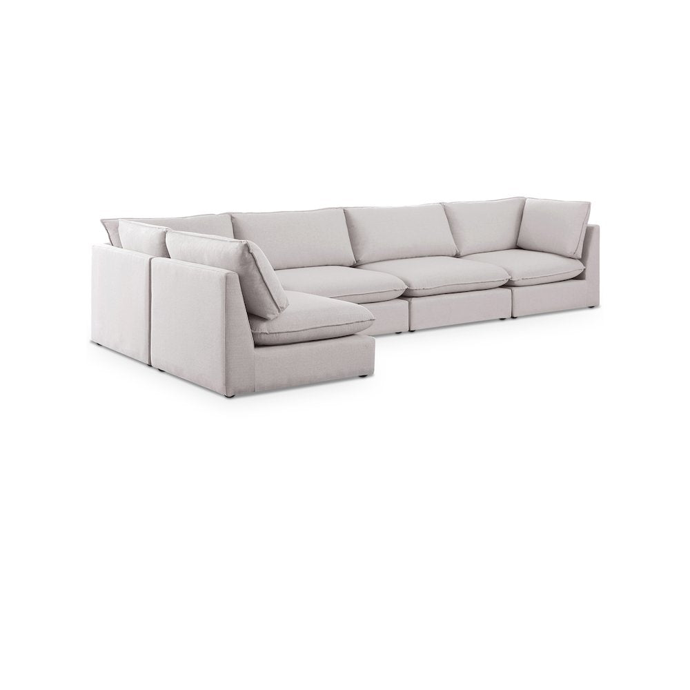 Mackenzie Beige Durable Linen Textured Modular Sectional