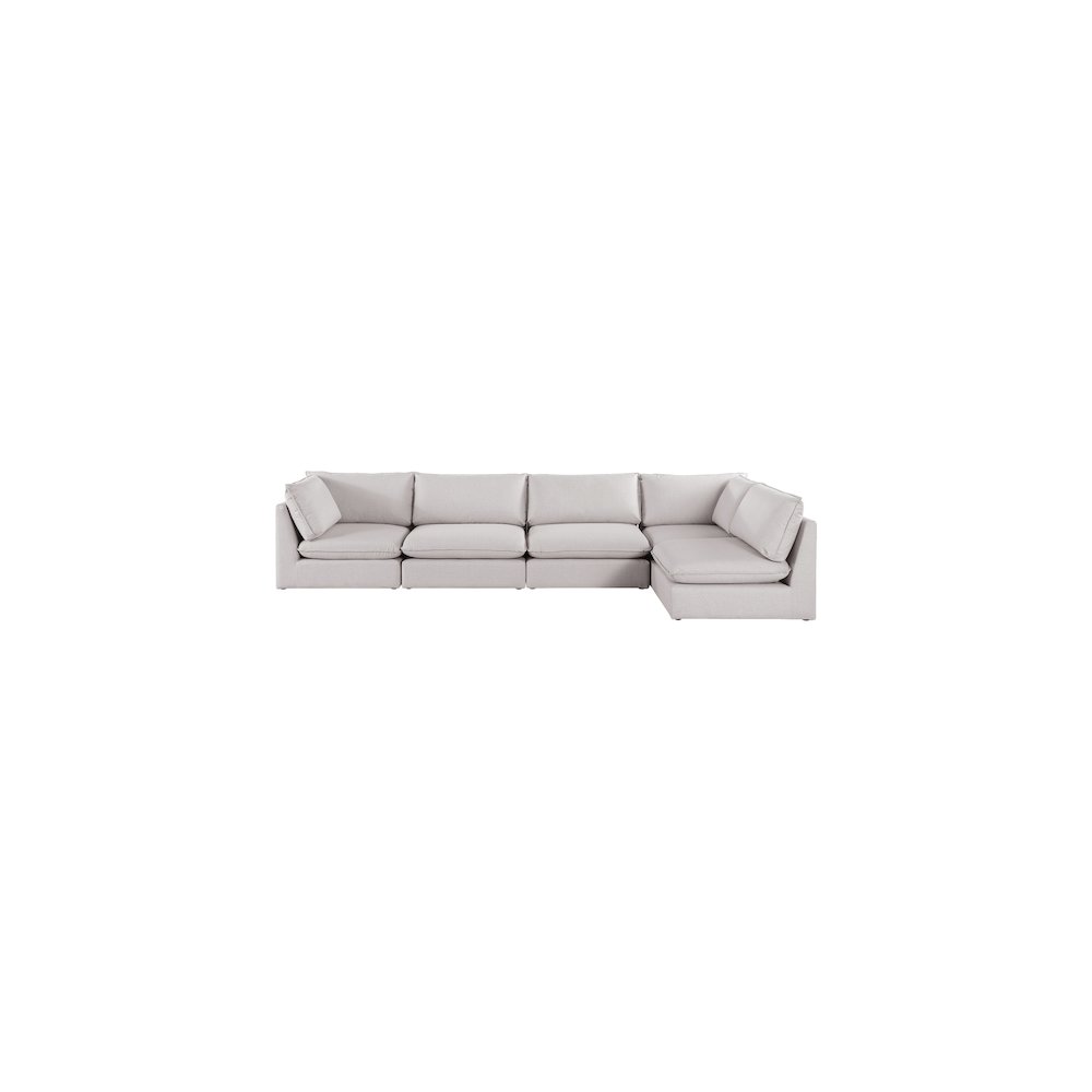 Mackenzie Beige Durable Linen Textured Modular Sectional