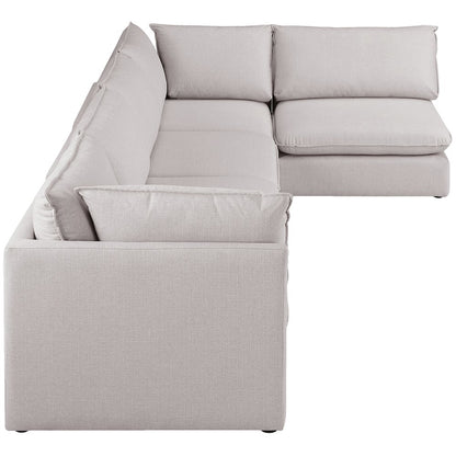 Mackenzie Beige Durable Linen Textured Modular Sectional
