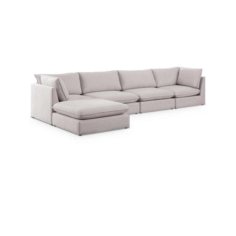 Mackenzie Beige Durable Linen Textured Modular Sectional