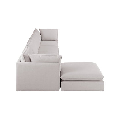 Mackenzie Beige Durable Linen Textured Modular Sectional