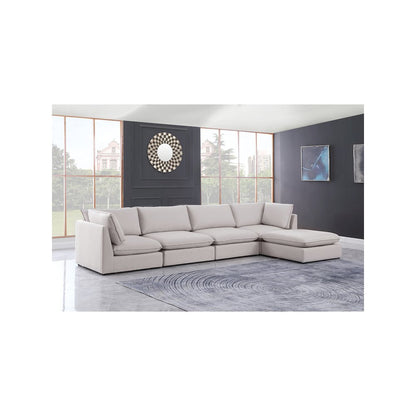 Mackenzie Beige Durable Linen Textured Modular Sectional