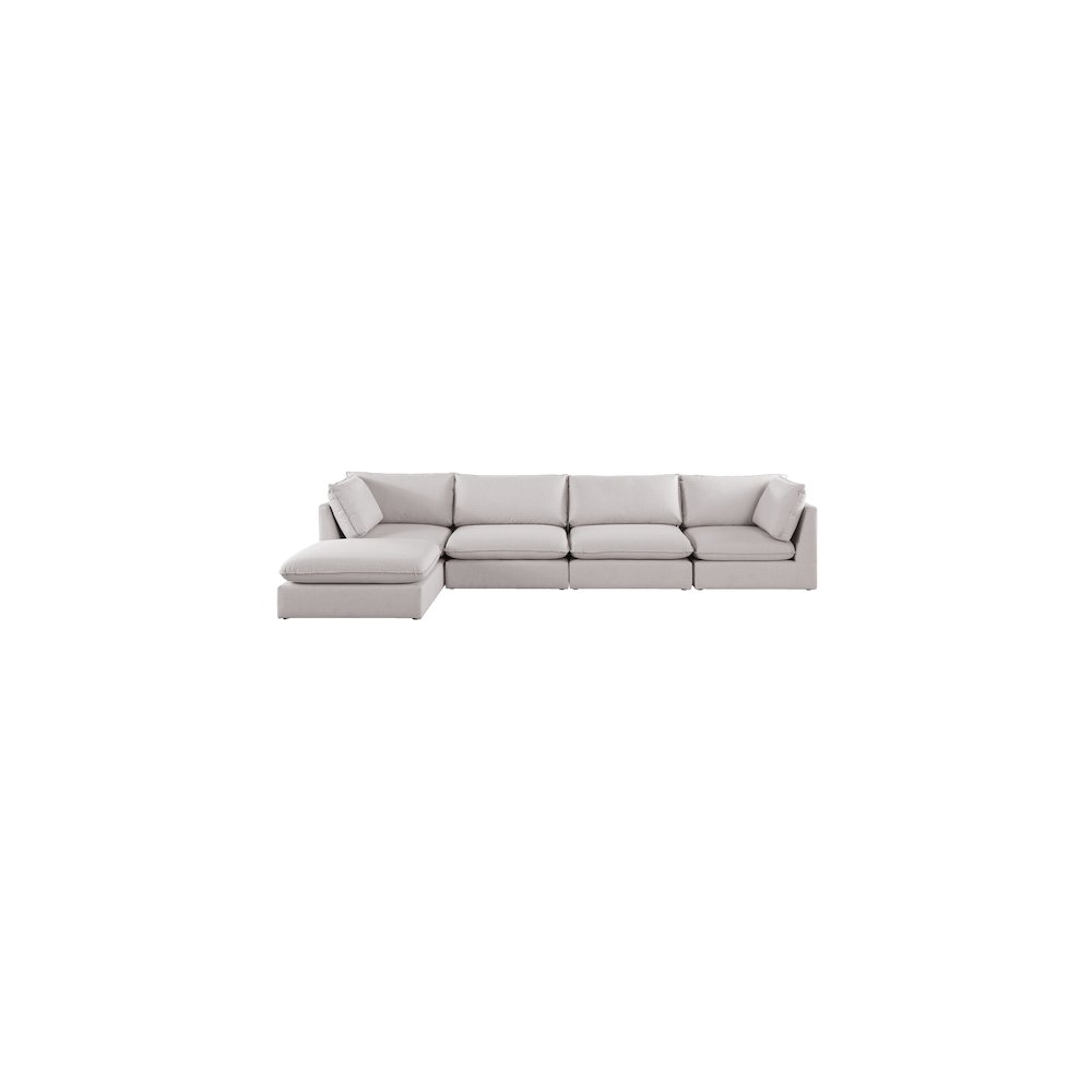 Mackenzie Beige Durable Linen Textured Modular Sectional