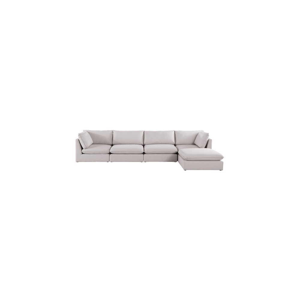 Mackenzie Beige Durable Linen Textured Modular Sectional